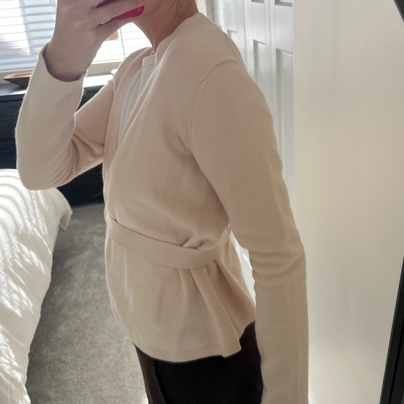 Anthropologie Light Pink Wrap Cardigan - Picture 3 of 6